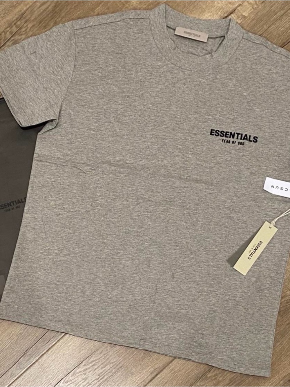 Essentials Heather Grey Short Sleeve Logo Tee